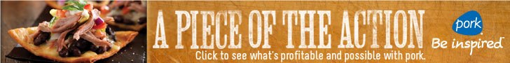 Get a piece of the action and click to see what's profitable and possible with pork. Visit www.PorkFoodservice.org.