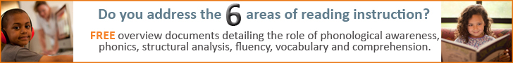 Do you address the six areas of reading instruction? Get free overview documents detailing the six areas.