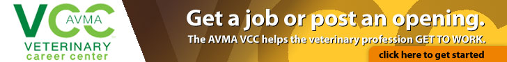 Get a job or post an opening.  The AVMA VCC helps the veterinary profession GET TO WORK.  Click here to get started.