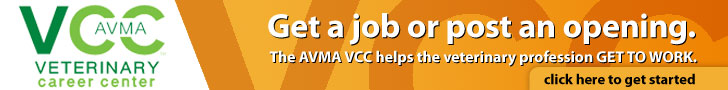 Get a job or post an opening.  The AVMA VCC helps the veterinary profession GET TO WORK.  Click here to get started.