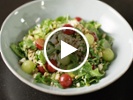 Farro salad with red grapes, pistachios and feta cheese