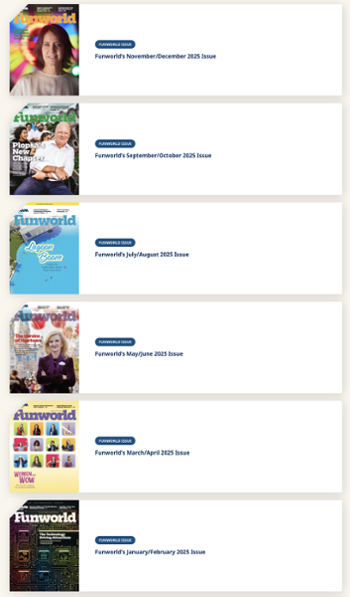 Screengrab of 2025 Funworld Magazine covers