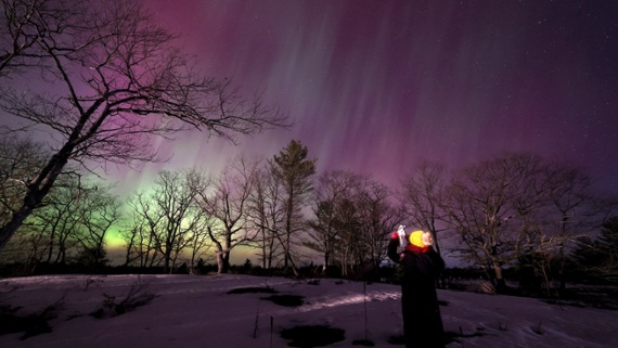 Skywatchers enjoy a night of surprise auroras