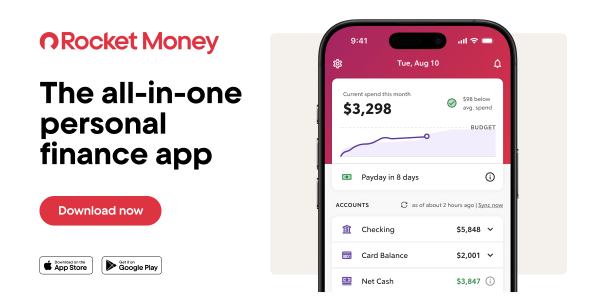 Rocket Money app on a cell phone screen