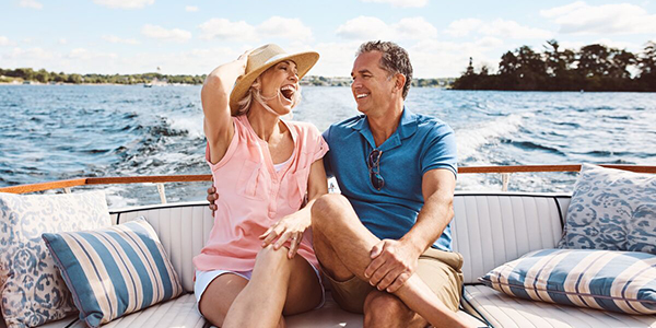 A couple on a boat