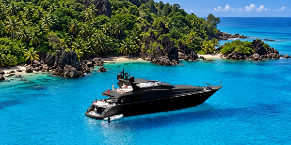 A black yacht