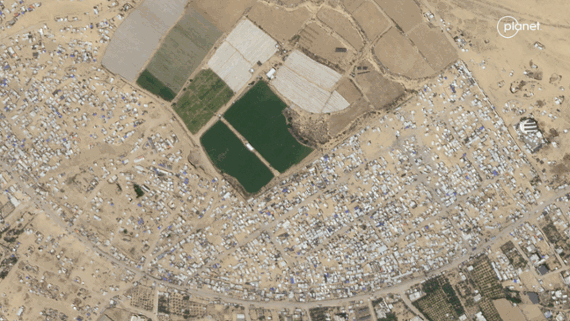 Satellite images of illustrate Palestinians fleeing Rafah