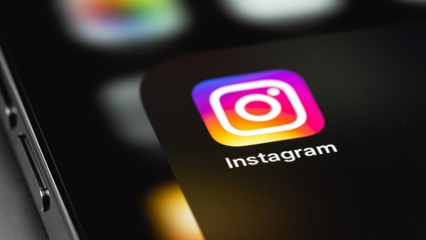 Instagram logo on smartphone screen