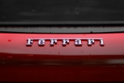 Jakarta, Indonesia, Nov 17, 2017. The Ferrari logo on one part of legendary Italian luxury sports car.