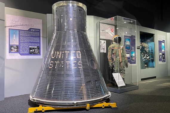 1st NASA capsule to fly into space lands at Long Island museum