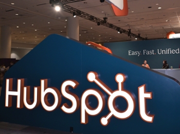 SAN FRANCISCO, CALIFORNIA - SEPTEMBER 03: A HubSpot logo is displayed in the HubSpot Zone during INBOUND 2025 Powered by HubSpot at Moscone Center on September 03, 2025 in San Francisco, California. (Photo by Chance Yeh/Getty Images for HubSpot)