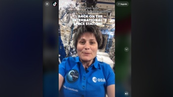 Astronaut makes 1st TikTok from space station