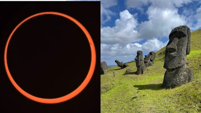 What was the 'ring of fire' eclipse on Easter Island like?