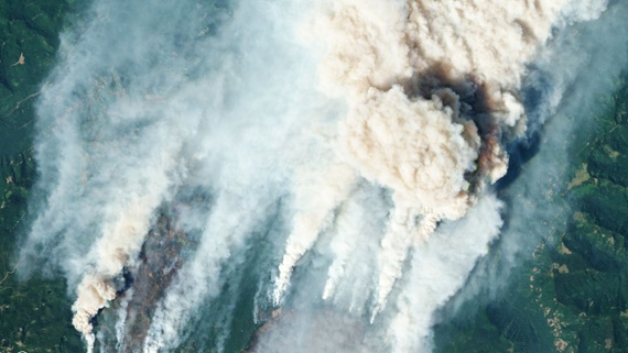 Satellite images show ravages of Western wildfires