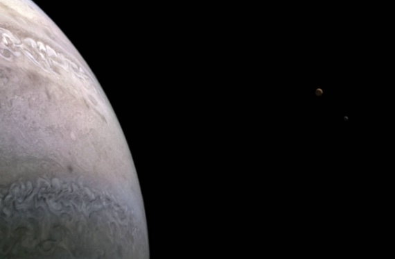 NASA snaps gorgeous photo of Jupiter's moons Io and Europa