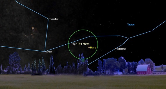 See the conjunction of the moon and Mars tonight (Sept. 16)