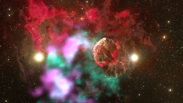 In a cosmic first, astronomers detect 2 sibling supernovas that came from a pair of bound stars