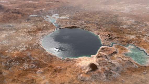 Probing the Red Planet: Finding past life at Jezero Crater