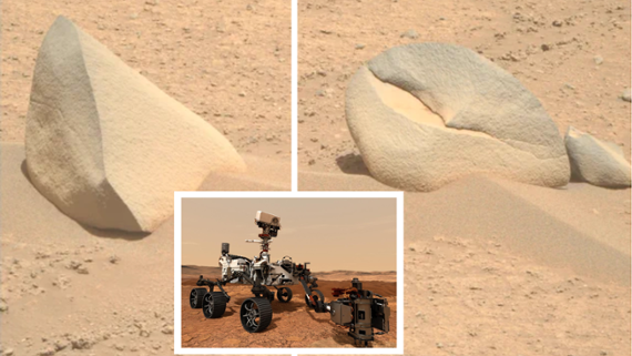 Perseverance Mars rover spots 'shark fin' and 'crab claw'