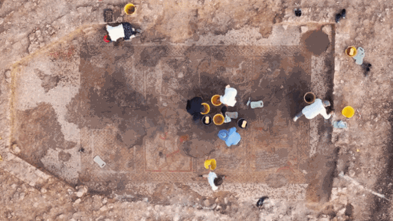 UK man stumbles upon 800-square-foot Roman mosaic on his father's farm