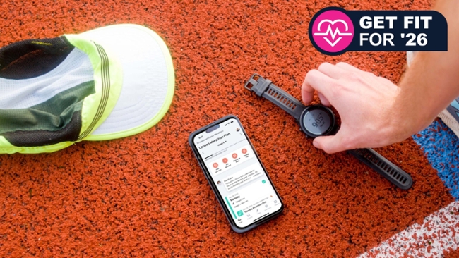 A fitness app with a smartwatch