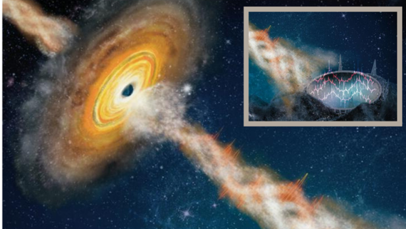 Black hole jet surprises with 'peculiar' radio signal