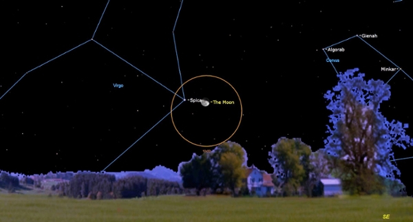Friday, Feb. 6: Moon shines near Spica