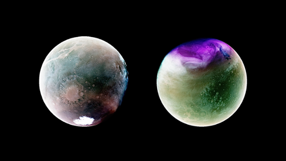 Amazing NASA photos reveal Mars in ultraviolet light