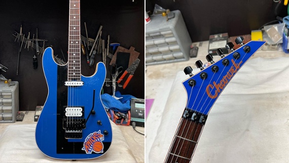 “They asked us to make a guitar out of the Knicks basketball court”: John Mayer has added another custom Charvel to his collection – and this one is literally built from Madison Square Garden’s floor