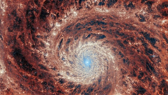JWST gazes into the Whirlpool galaxy's hypnotic spirals
