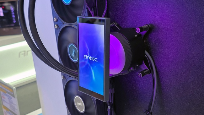 Hands-on with the Antec Vortex View -- a wild AIO cooler with a screen that rotates a full 360 degrees