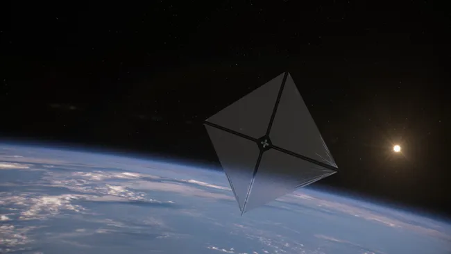 NASA's new solar sail is visible in the night sky