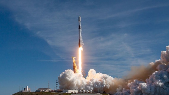 SpaceX launches communications satellite, lands rocket