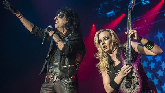 Nita Strauss has reunited with Alice Cooper for a new single – and Strauss is cutting heads in its solo