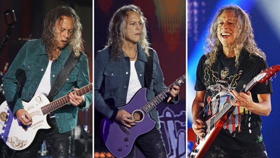 Kirk Hammett debuts new custom Fender, Gibson, and ESP guitars at Metallica’s Helping Hands Concert