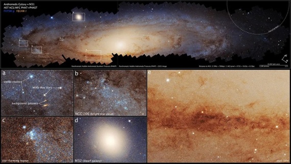 Hubble Space Telescope reveals Andromeda galaxy