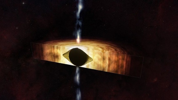 Milky Way's black hole shaping spacetime into a football
