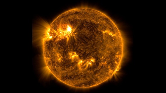 The sun burps out a flare in a stellar new photo
