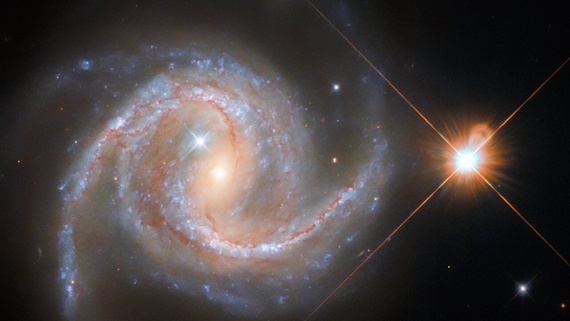 Milky Way stars photobomb picturesque spiral galaxy in stunning Hubble photo