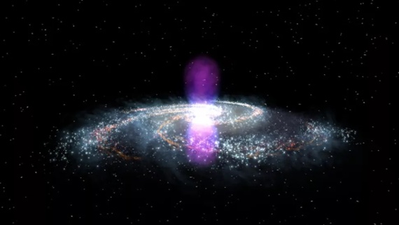 Milky way's monster black hole spawns giant radiation bubbles