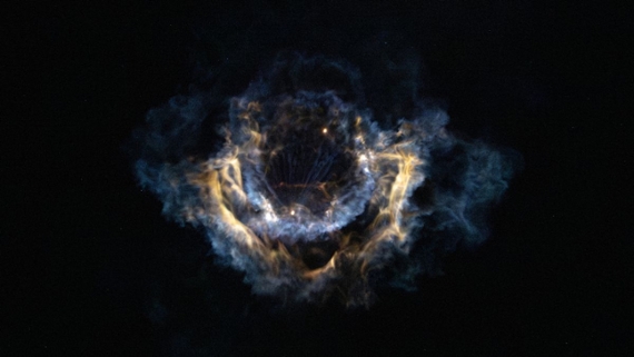 a colorful cloud of gas