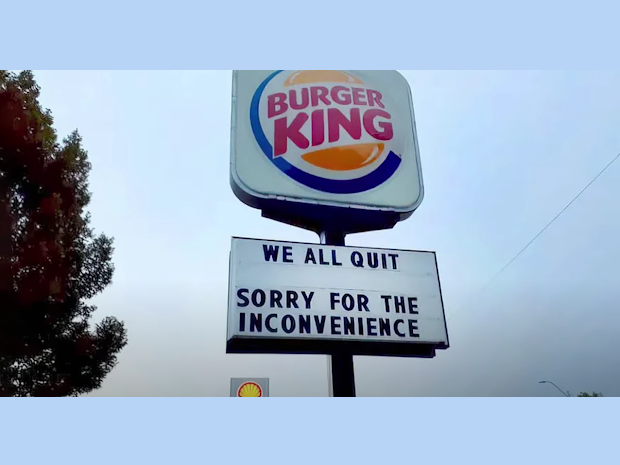 These departing employees left a whopper of a message