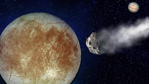 A 'snowball fight' may help scientists find life on Europa