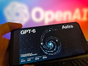 SUQIAN, CHINA - SEPTEMBER 4, 2026 - A netizen is using his mobilephone to view GPT-6 Astra logo and using his computer to view OpenAI logo in Suqian, Jiangsu, China on September 4, 2026. (Photo credit should read CFOTO/Future Publishing via Getty Images)