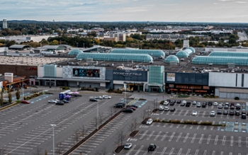 Garden City, N.Y.: Aerial drone photo of Roosevelt Field Mall in Garden City, New York taken on October 23, 2021. (Photo by J. Conrad Williams, Jr./Newsday RM via Getty Images)