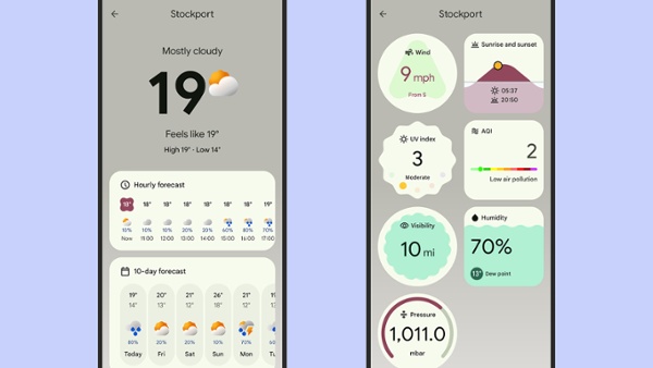 This is the new Weather app arriving with the Pixel 9