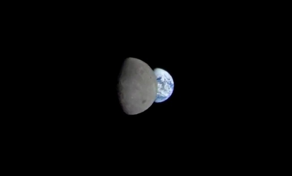 Watch the moon eclipse Earth in Artemis 1 Orion video