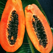 Mexican Papaya on Banana Leaf