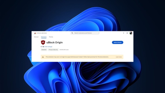 Google warns it will end support for uBlock Origin soon "because it doesn't follow best practices for Chrome extensions" — leaving over 30 million users susceptible to intrusive ads