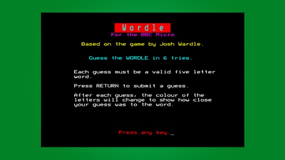 You can now play Wordle on a BBC Micro